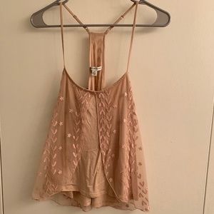 American Eagle Lace Tank, Light Pink, S - NWT